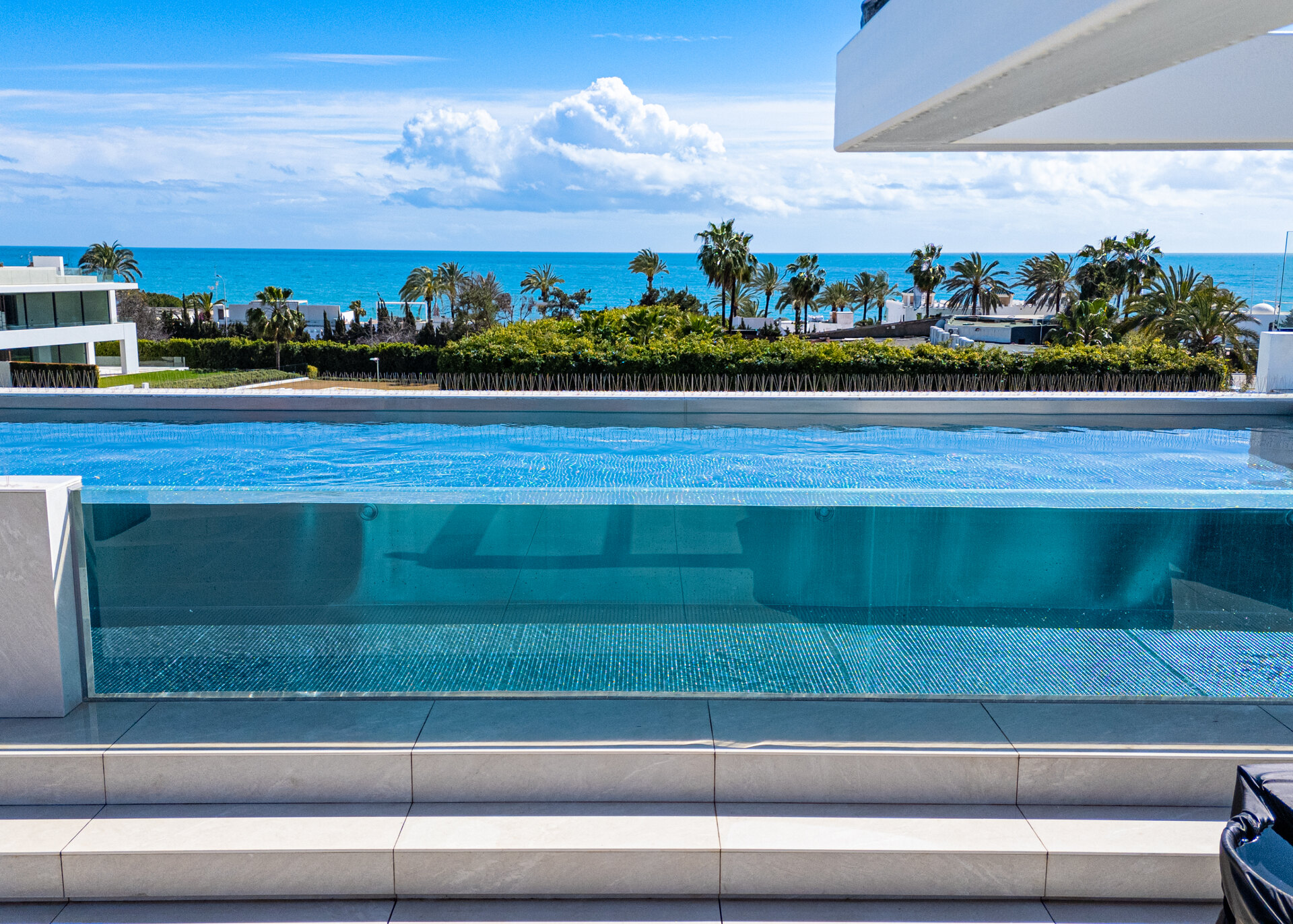 Sublimely elegant, modernistic 5 bed villa on the Golden Mile is perfect for those with impeccable style