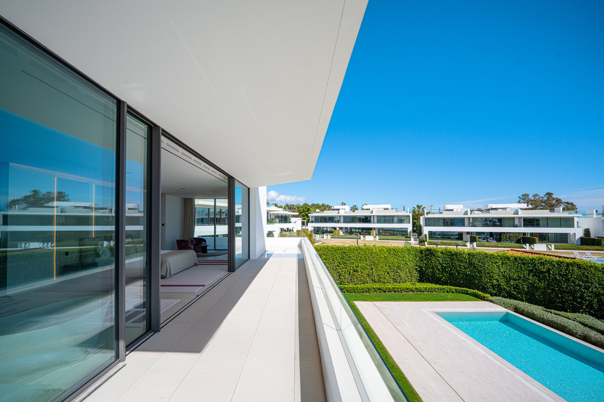 Sublimely elegant, modernistic 5 bed villa on the Golden Mile is perfect for those with impeccable style