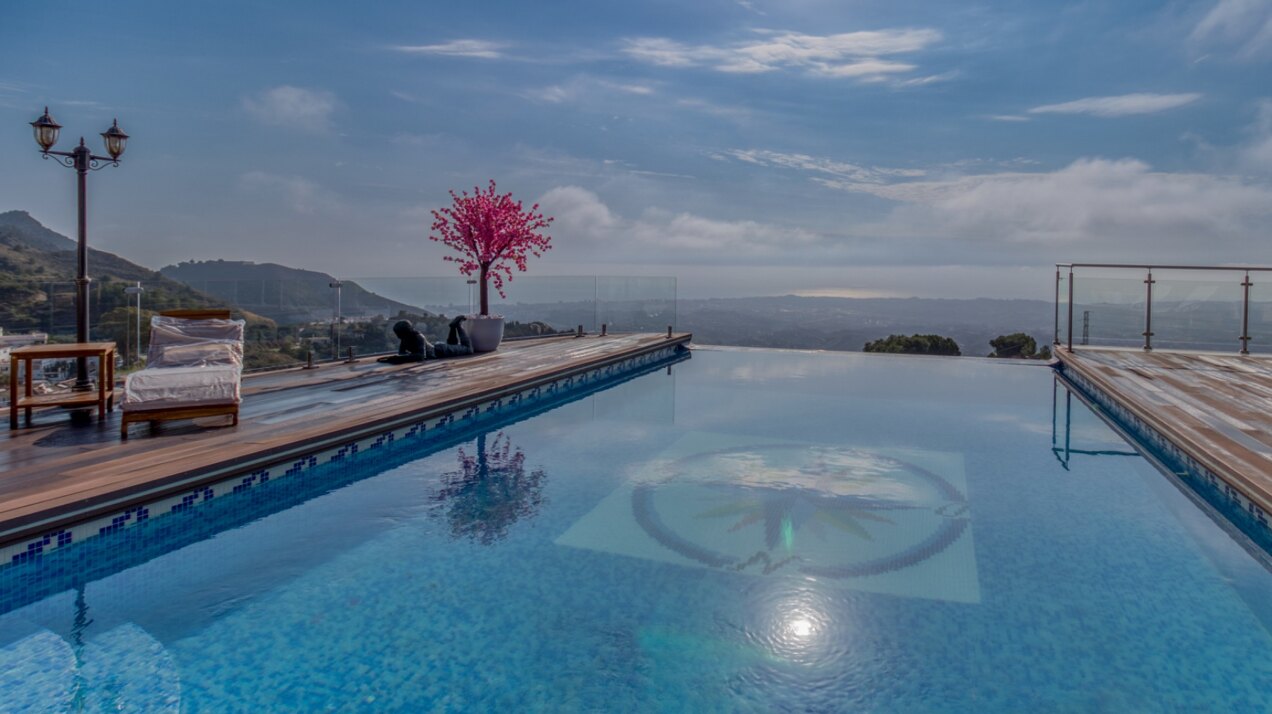 Expansive 7 bedroom villa in Mijas offers endless mountain and sea views and even has its own park