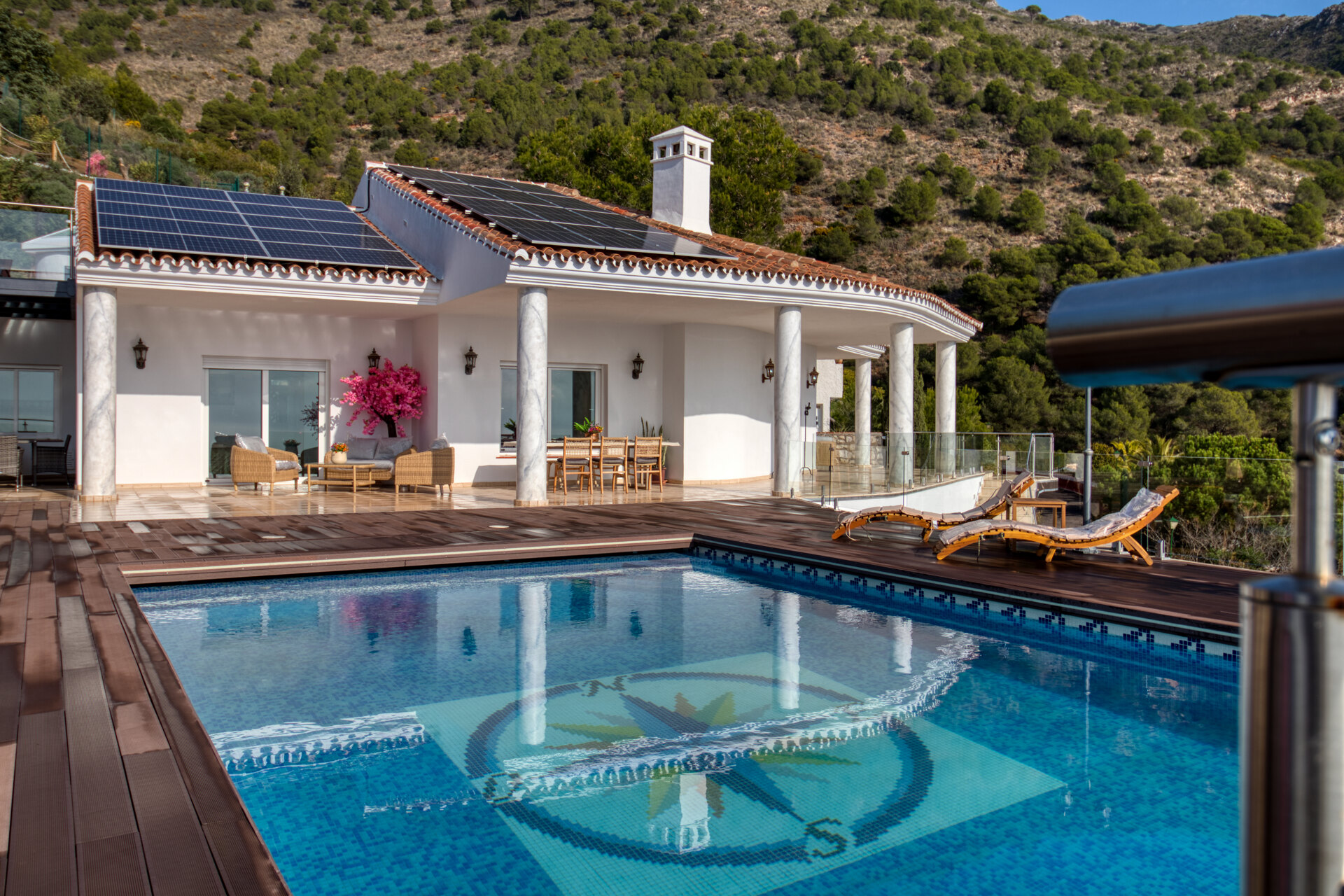Expansive 7 bedroom villa in Mijas offers endless mountain and sea views and even has its own park