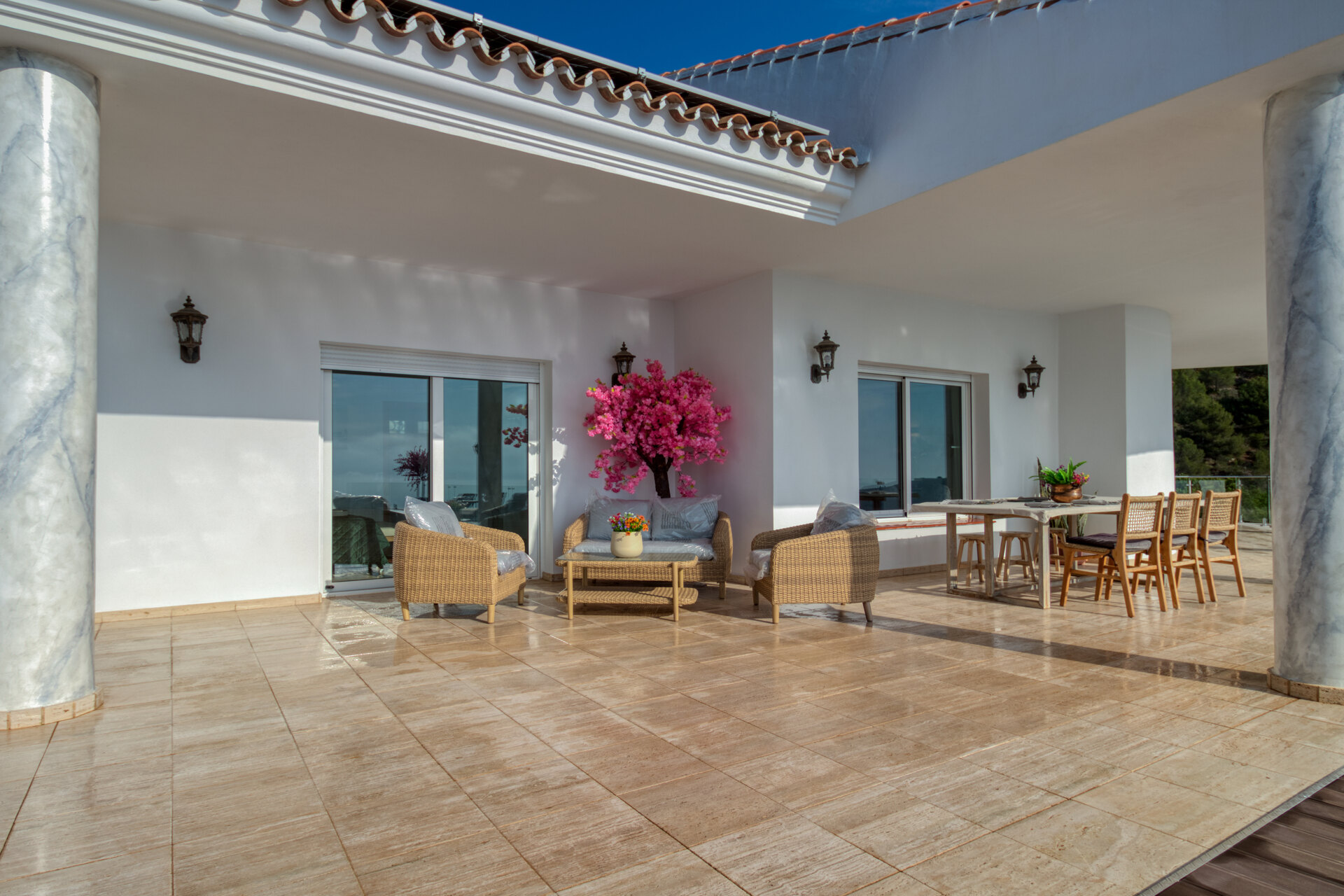 Expansive 7 bedroom villa in Mijas offers endless mountain and sea views and even has its own park