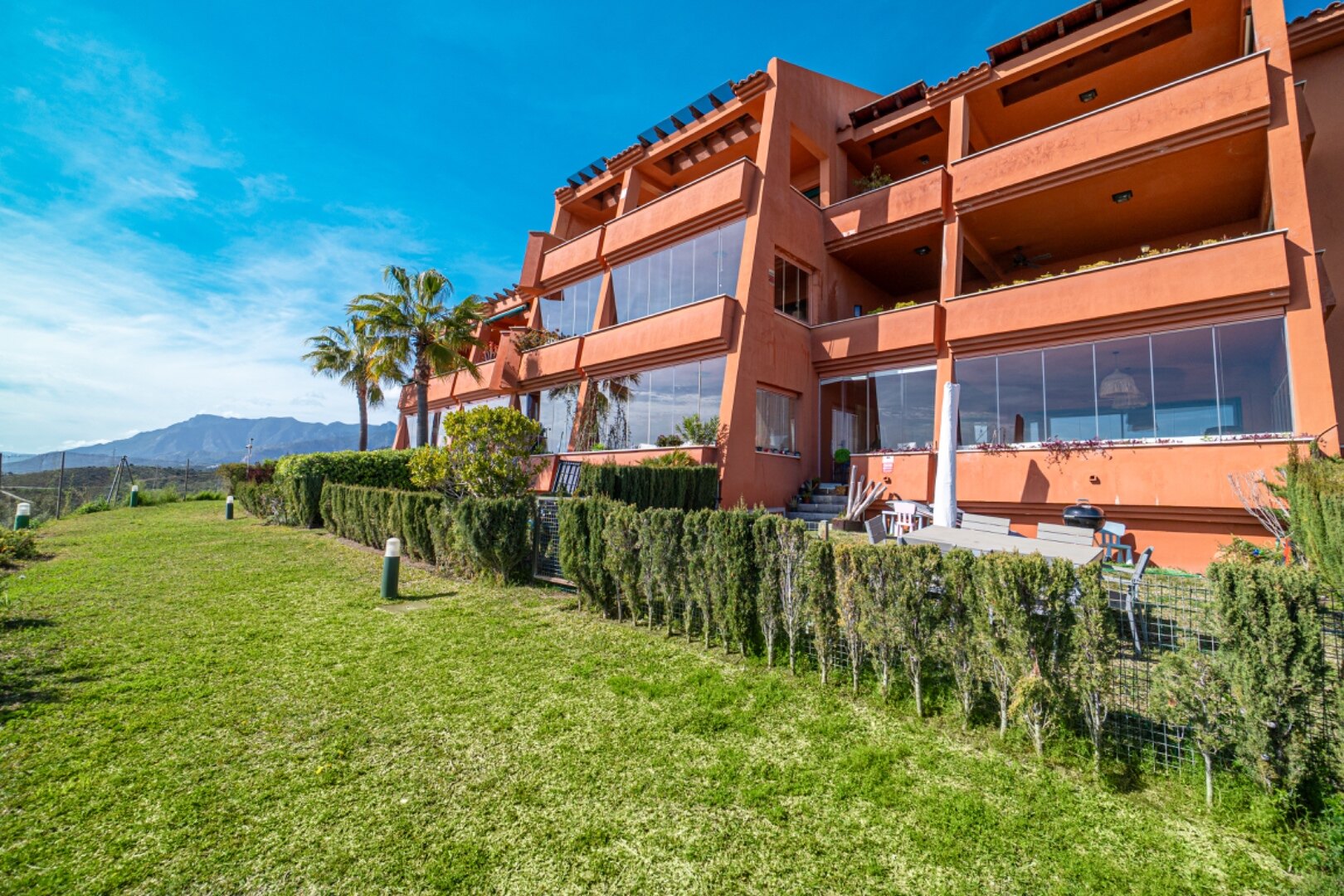 Breathtaking views from 2 bed penthouse that encompass golf, mountain and uninterrupted sea views