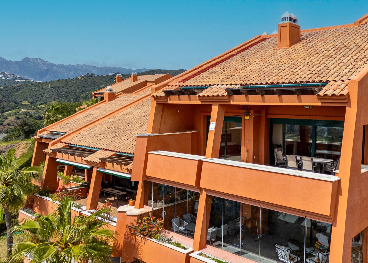 Breathtaking views from 2 bed penthouse that encompass golf, mountain and uninterrupted sea views
