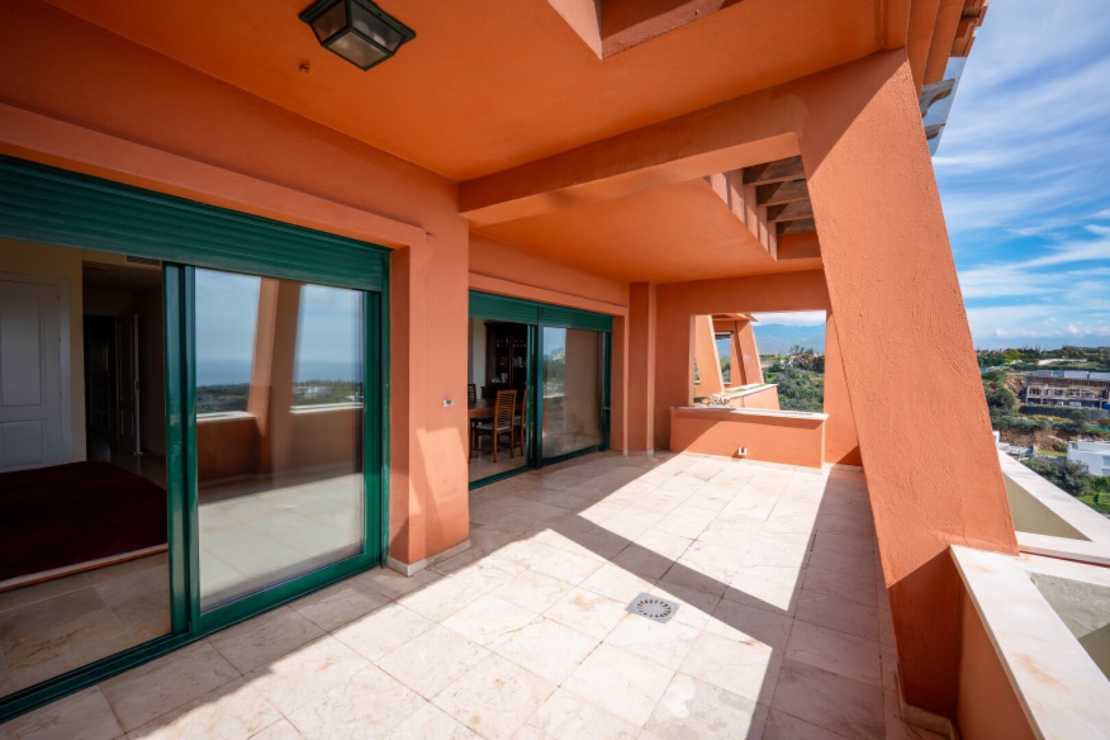 Breathtaking views from 2 bed penthouse that encompass golf, mountain and uninterrupted sea views