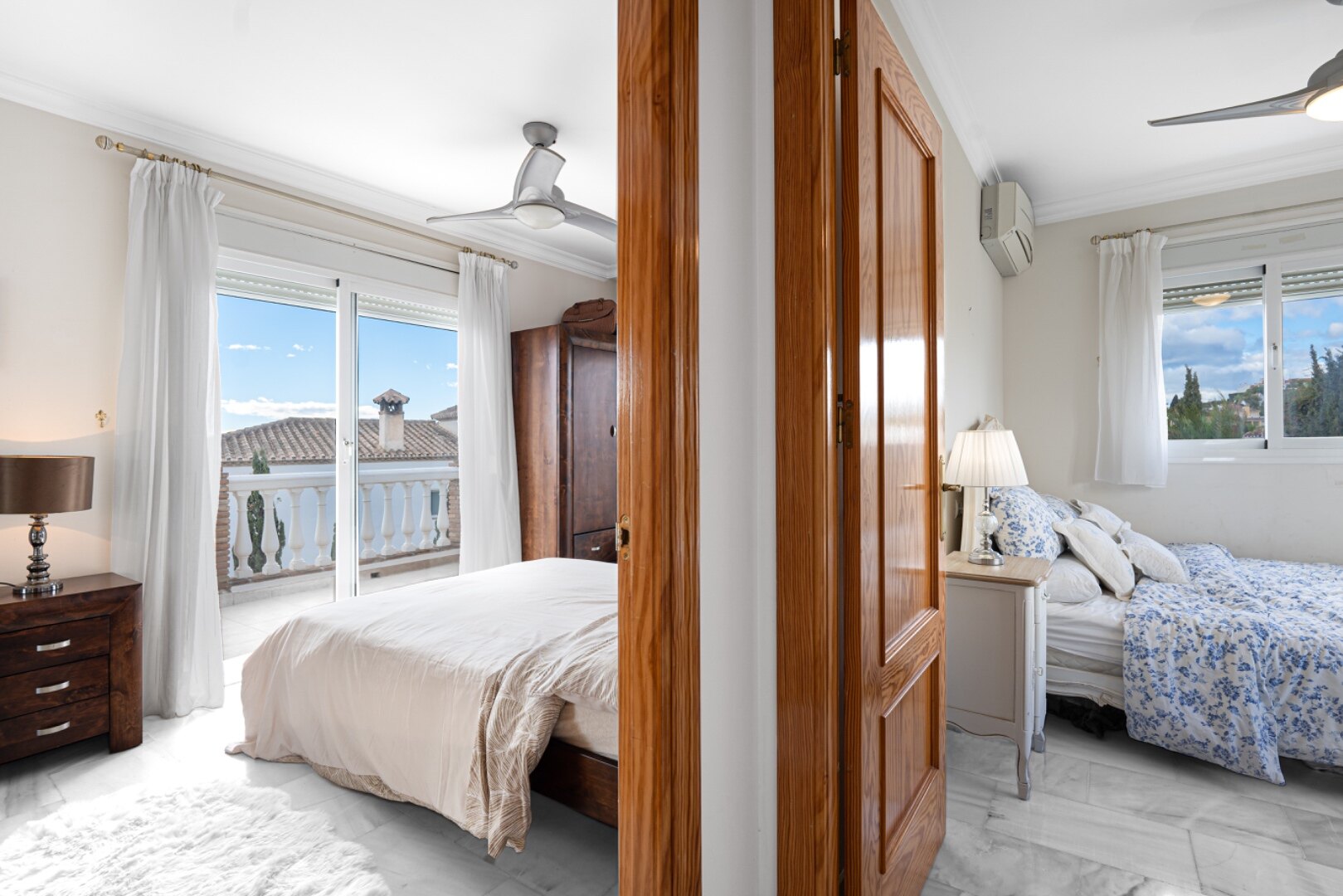 Serene and elegant, this villa stands out overlooking the Mijas countryside down towards the coast
