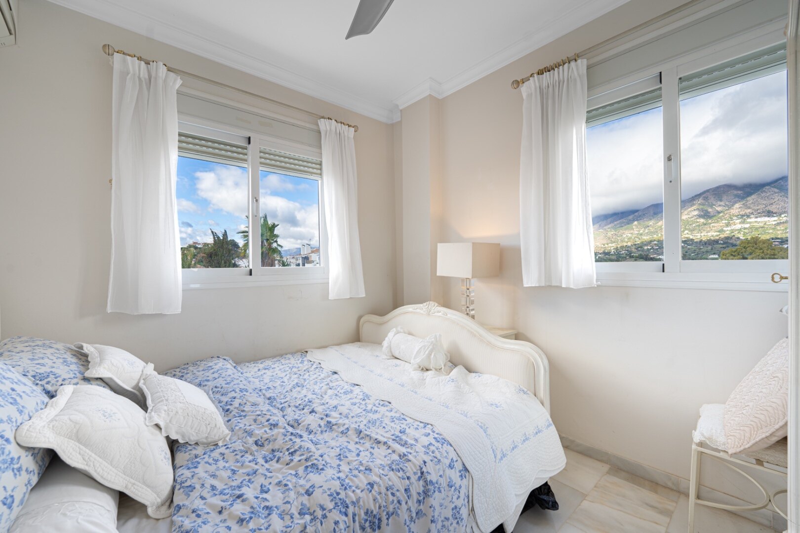 Serene and elegant, this villa stands out overlooking the Mijas countryside down towards the coast