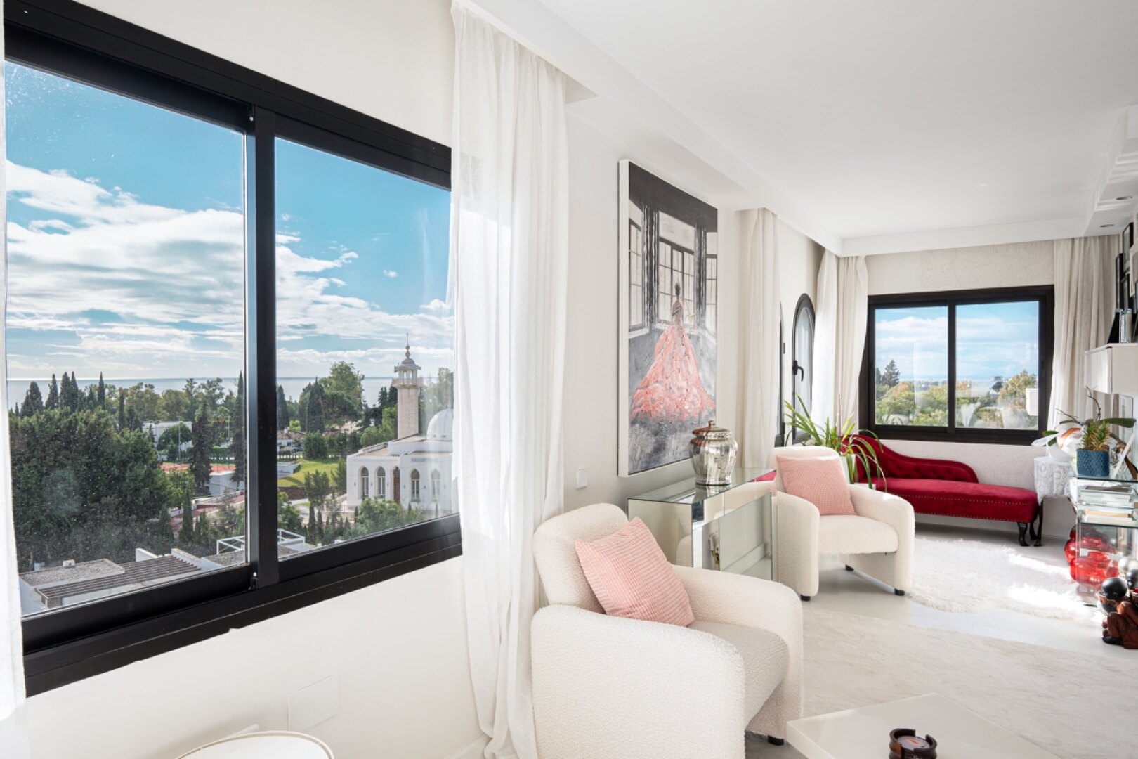Stunning Marbella penthouse exudes elegance from its prime location within elite gated community.