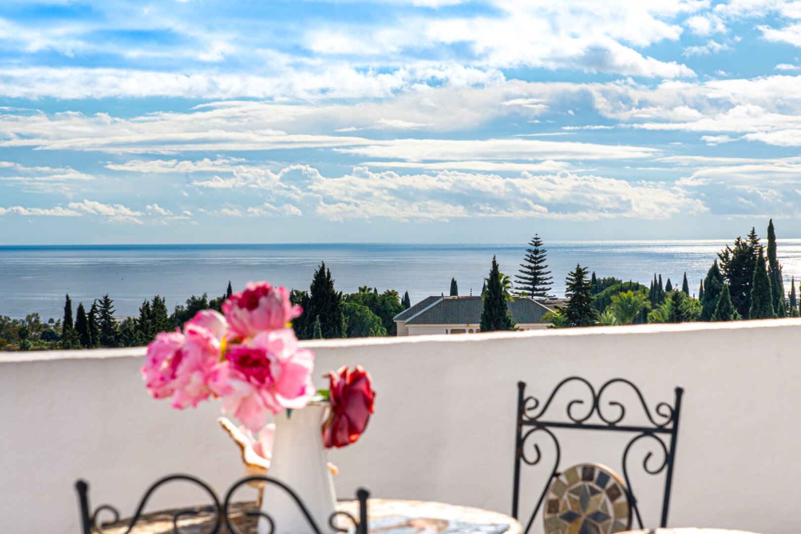 Stunning Marbella penthouse exudes elegance from its prime location within elite gated community.