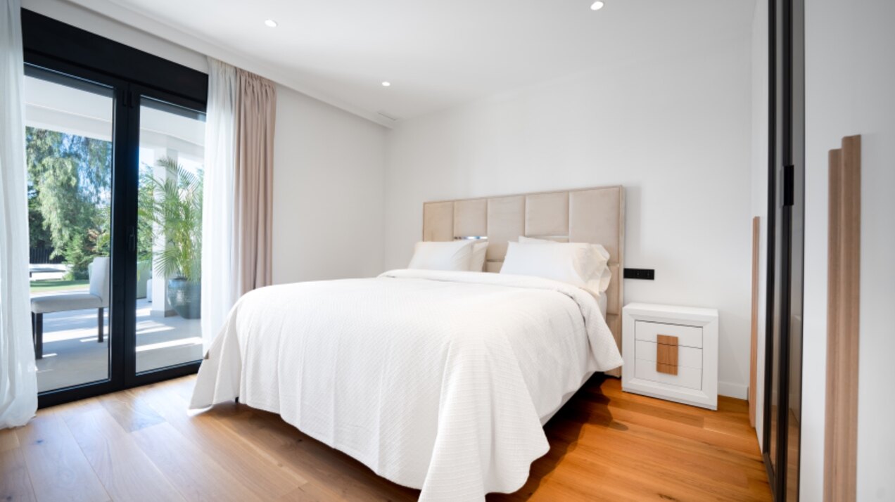 This villa, a masterclass in simplistic chic and sophisticated modernity, is a true gem in Nagueles