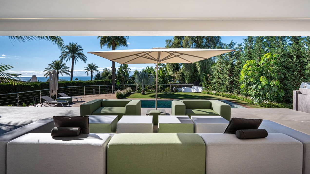 This villa, a masterclass in simplistic chic and sophisticated modernity, is a true gem in Nagueles