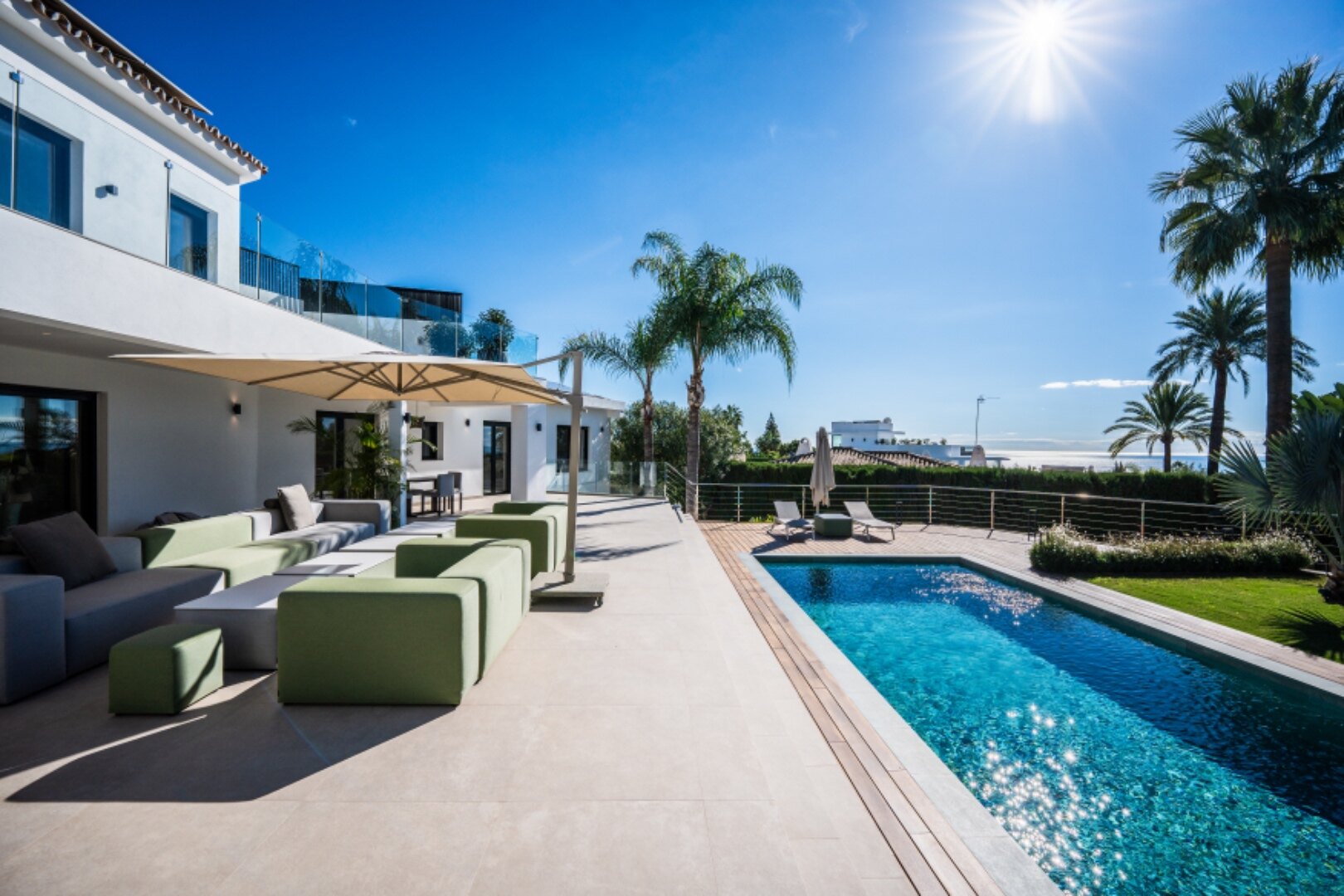 This villa, a masterclass in simplistic chic and sophisticated modernity, is a true gem in Nagueles