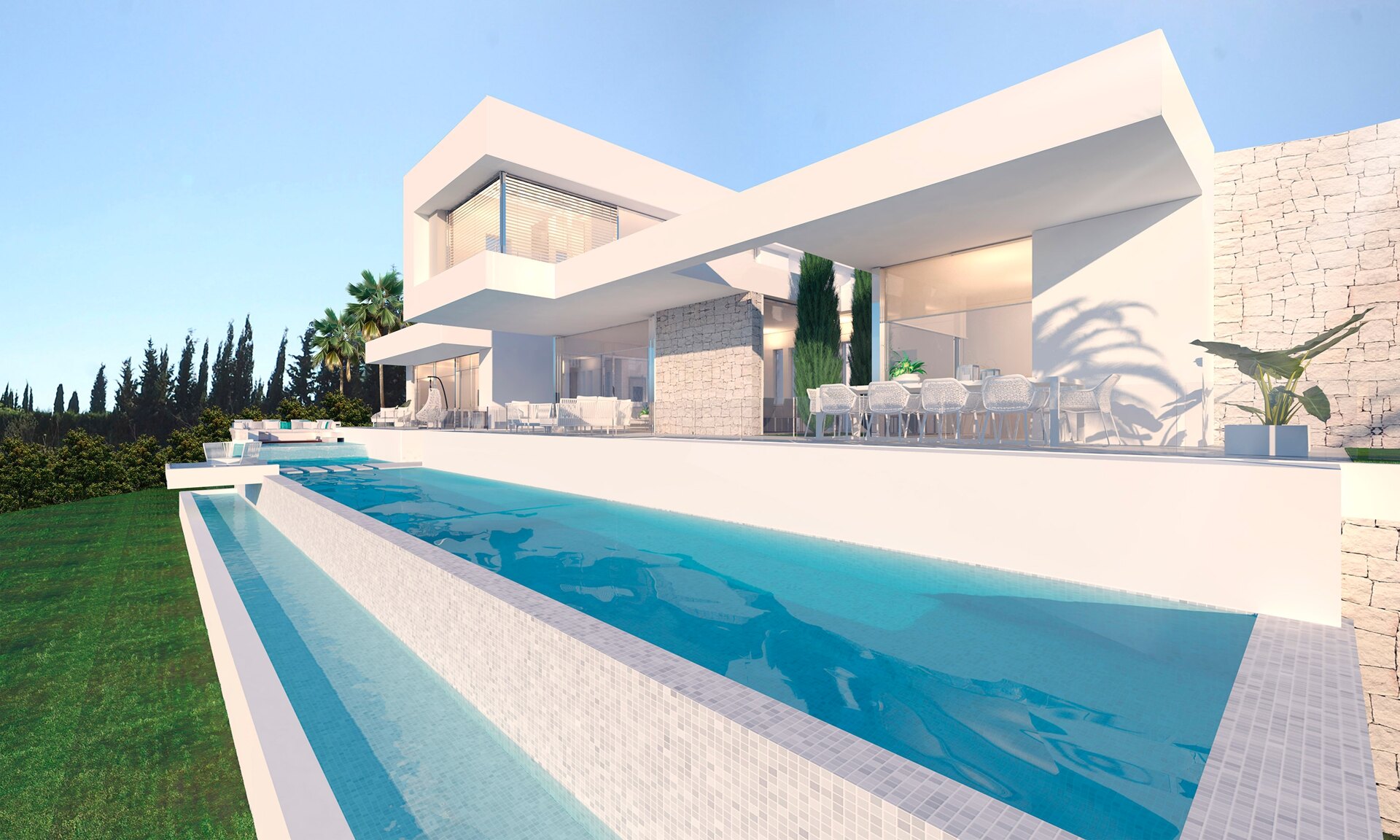 Contemporary and sleek - this brand new 4 bedroom villa with sea views and proximity to top golf courses