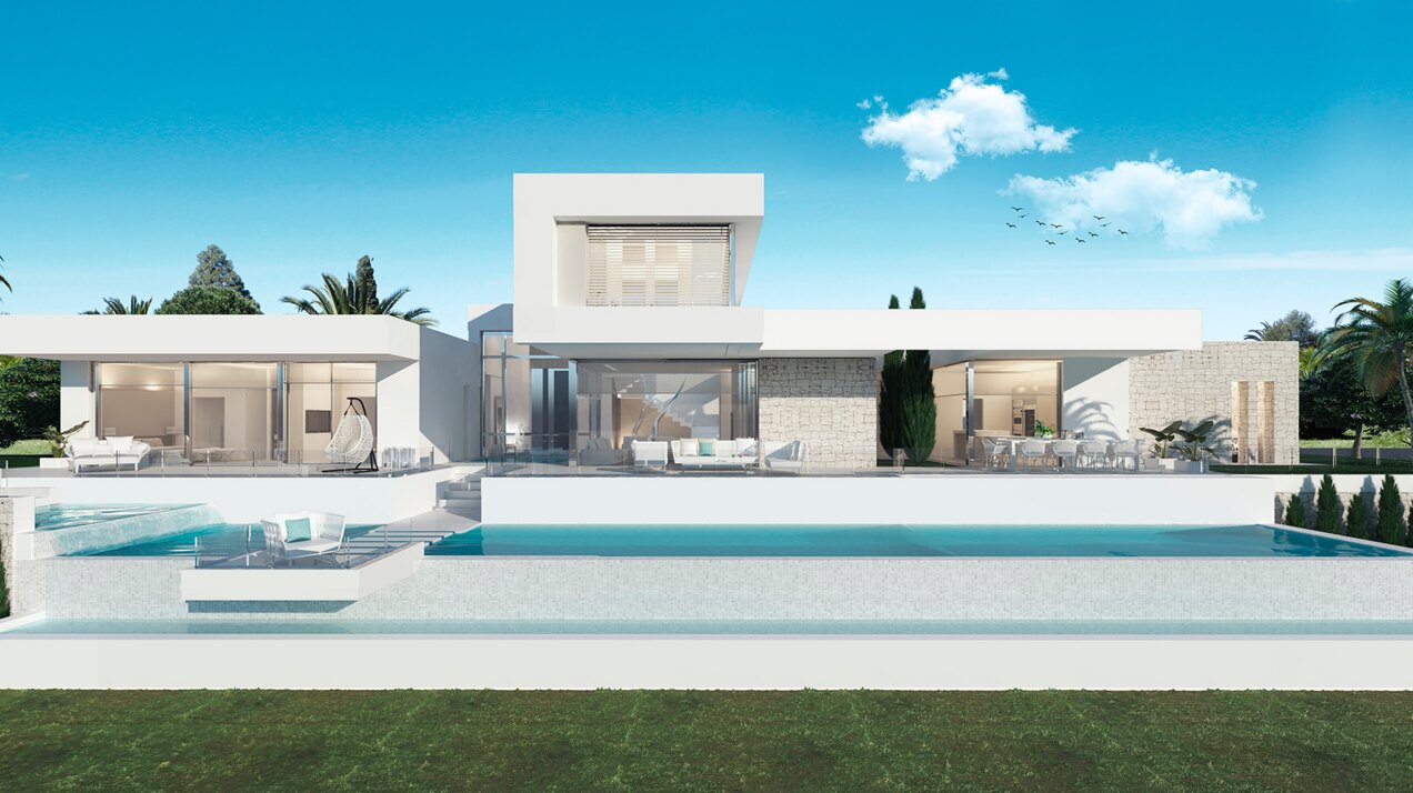 Contemporary and sleek - this brand new 4 bedroom villa with sea views and proximity to top golf courses