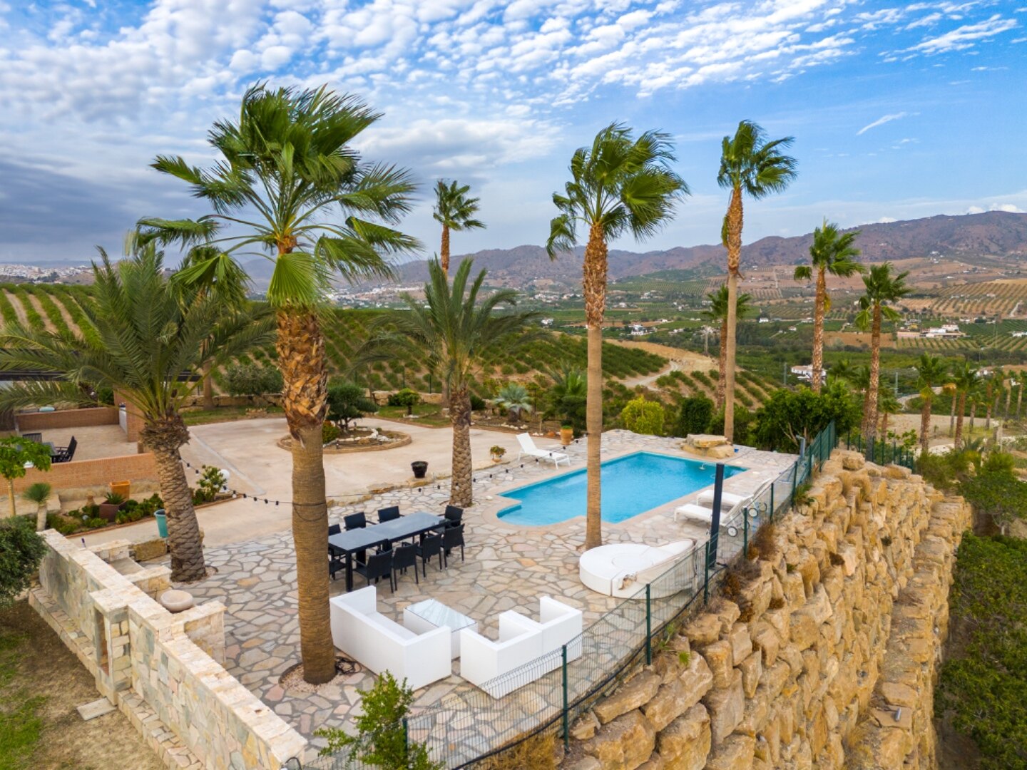 Incredible finca sits on vast private grounds in the midst of rolling hills of Pizarra, Malaga