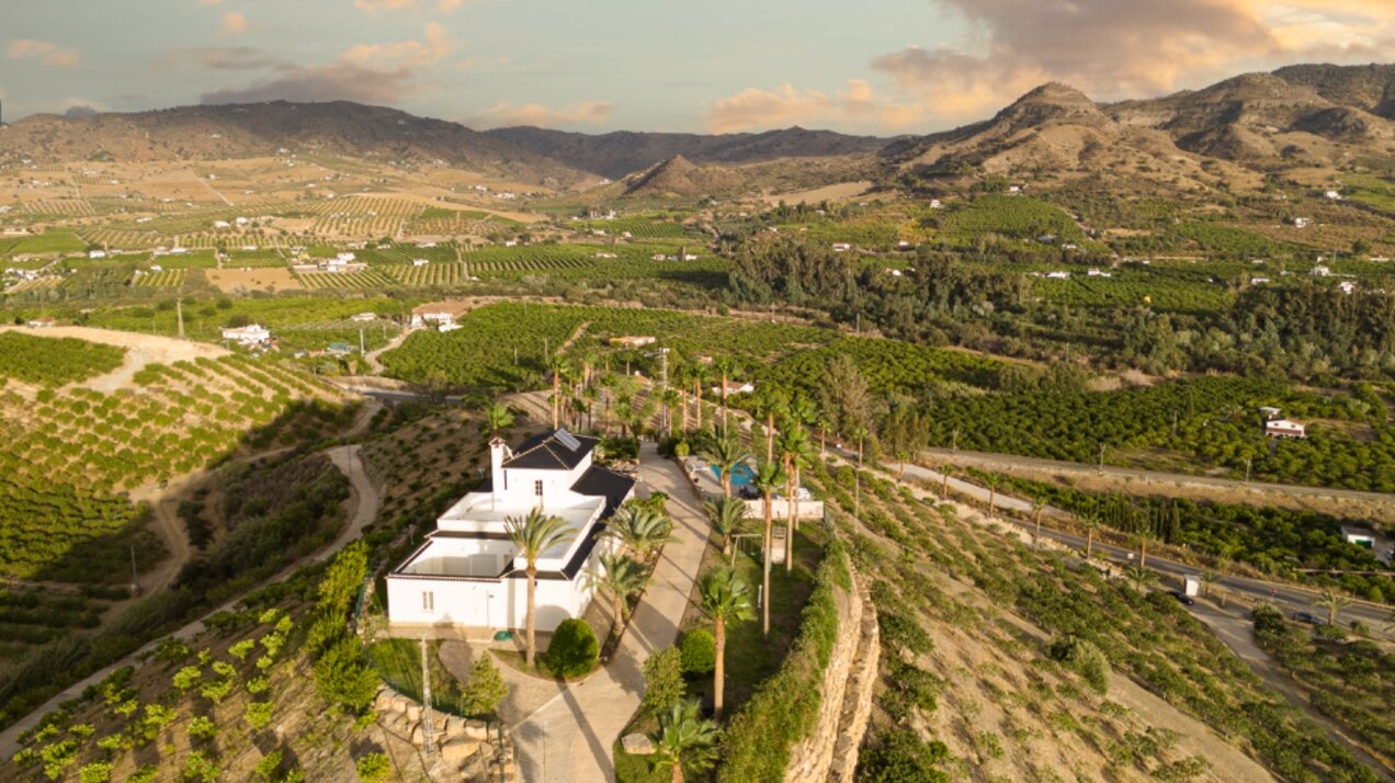 Incredible finca sits on vast private grounds in the midst of rolling hills of Pizarra, Malaga