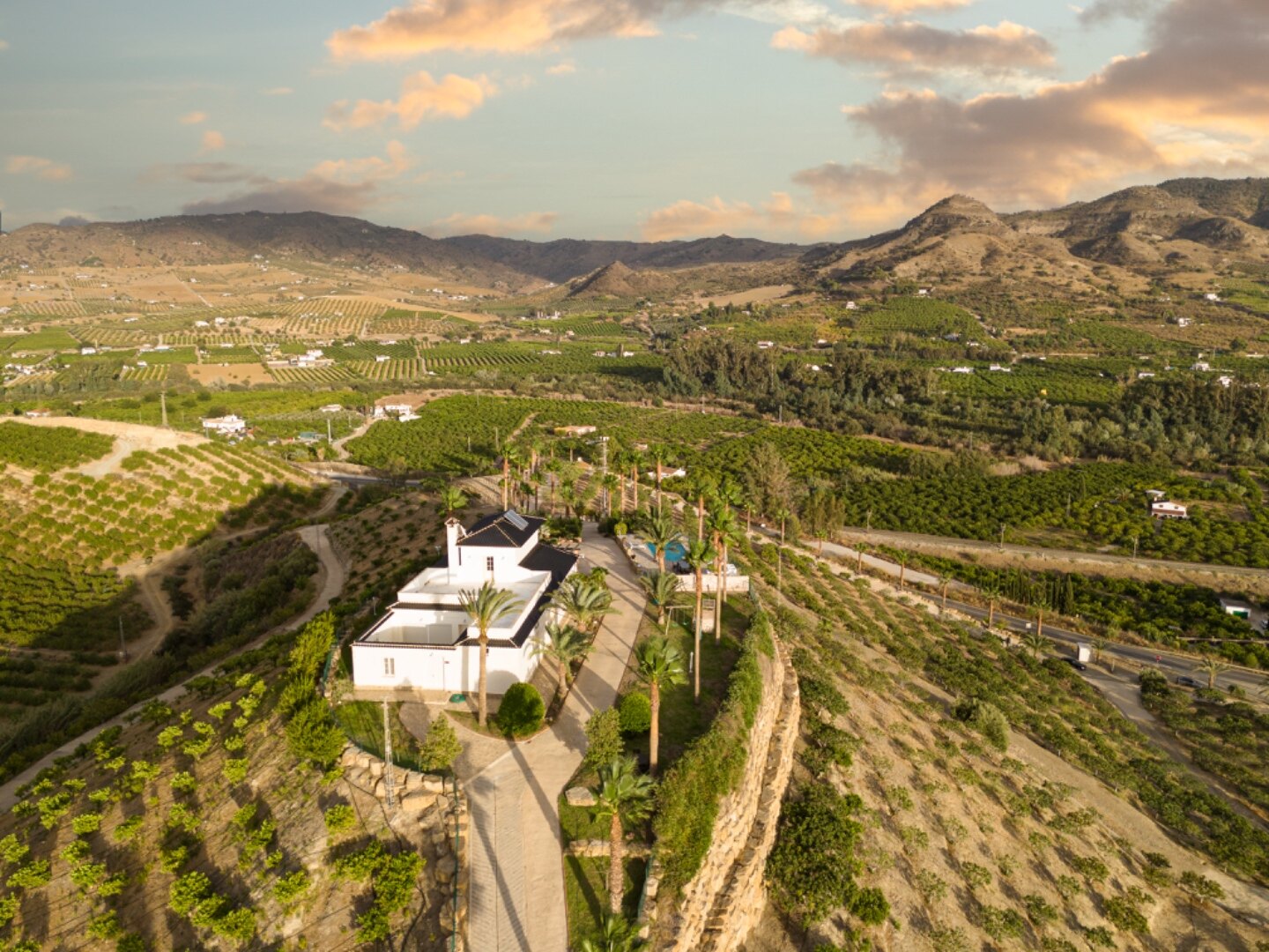 Incredible finca sits on vast private grounds in the midst of rolling hills of Pizarra, Malaga