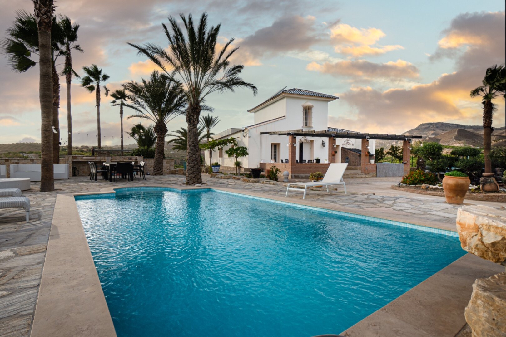 Incredible finca sits on vast private grounds in the midst of rolling hills of Pizarra, Malaga