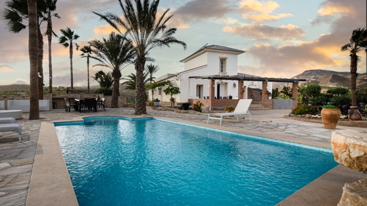 Incredible finca sits on vast private grounds in the midst of rolling hills of Pizarra, Malaga