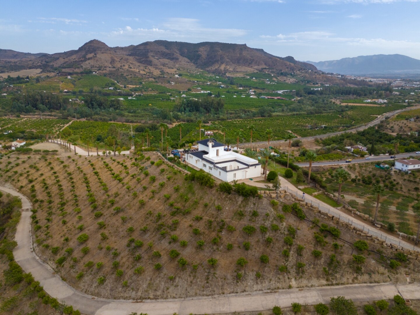 Incredible finca sits on vast private grounds in the midst of rolling hills of Pizarra, Malaga