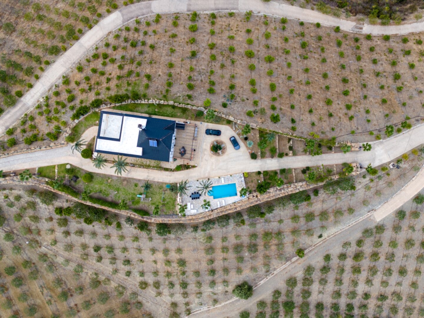 Incredible finca sits on vast private grounds in the midst of rolling hills of Pizarra, Malaga