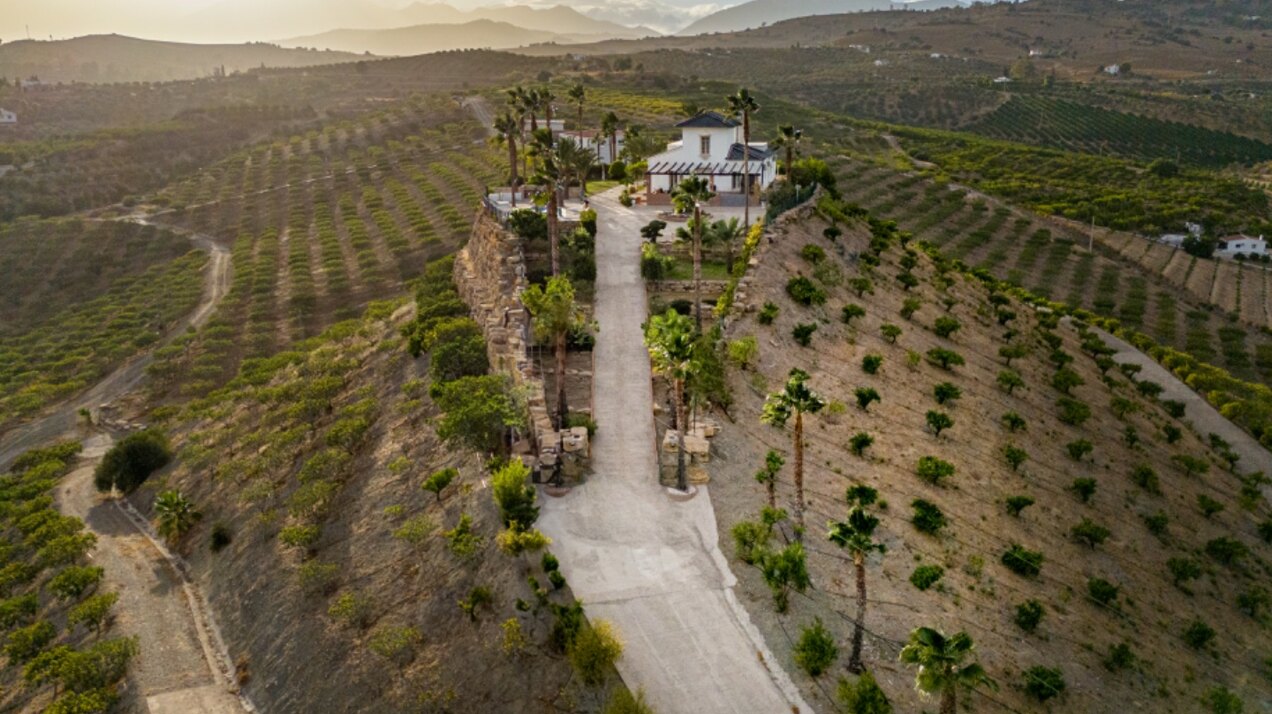 Incredible finca sits on vast private grounds in the midst of rolling hills of Pizarra, Malaga