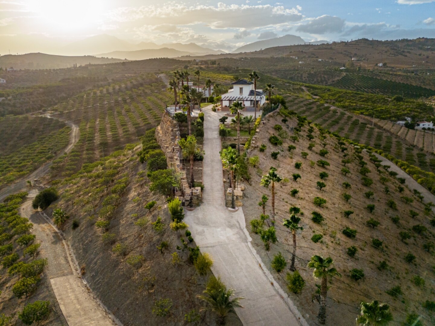 Incredible finca sits on vast private grounds in the midst of rolling hills of Pizarra, Malaga