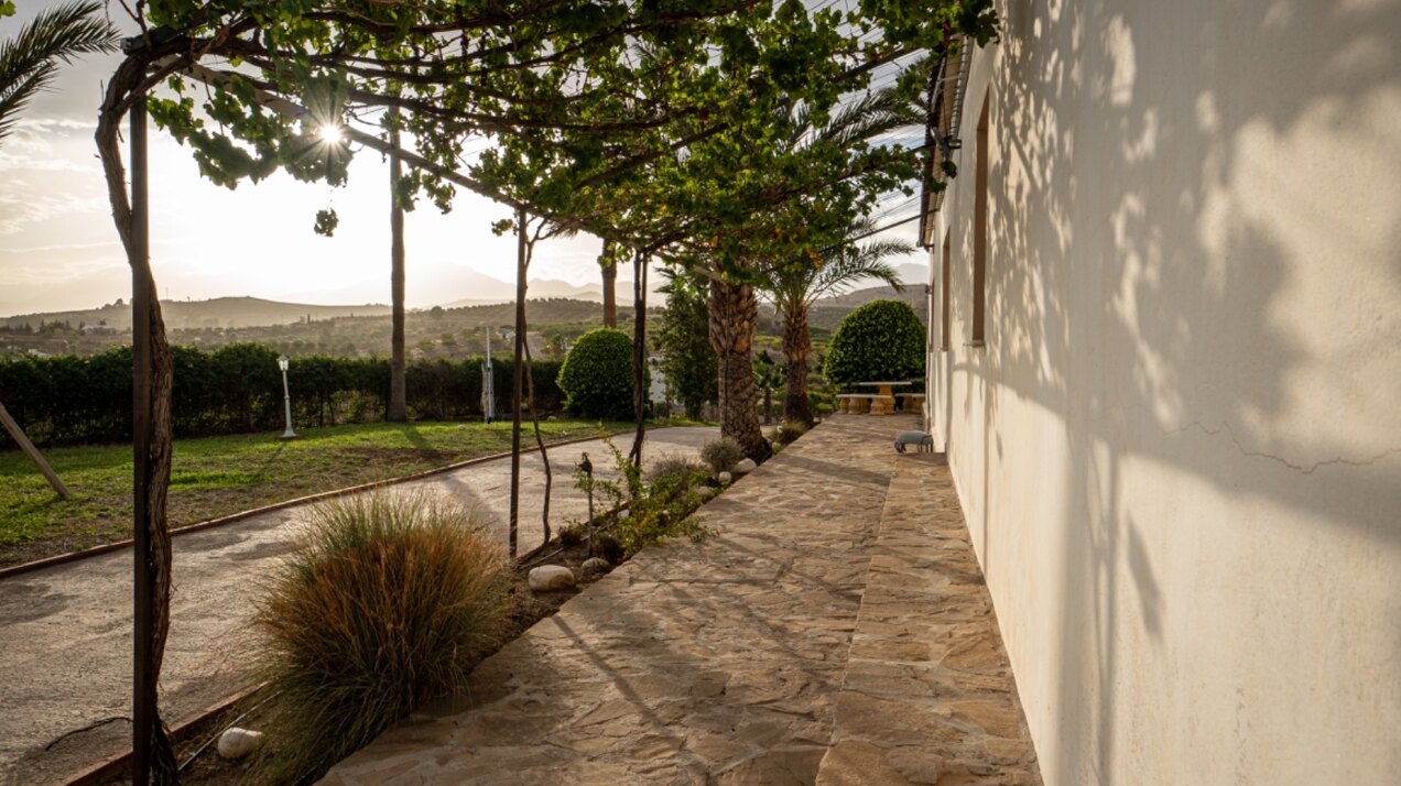 Incredible finca sits on vast private grounds in the midst of rolling hills of Pizarra, Malaga