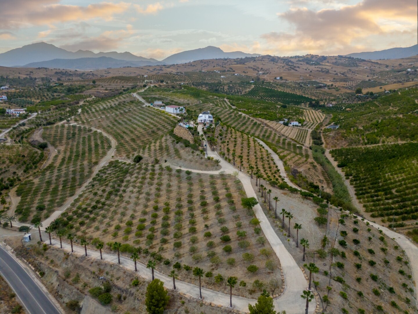 Incredible finca sits on vast private grounds in the midst of rolling hills of Pizarra, Malaga