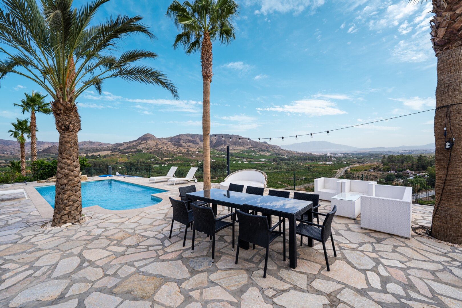 Incredible finca sits on vast private grounds in the midst of rolling hills of Pizarra, Malaga
