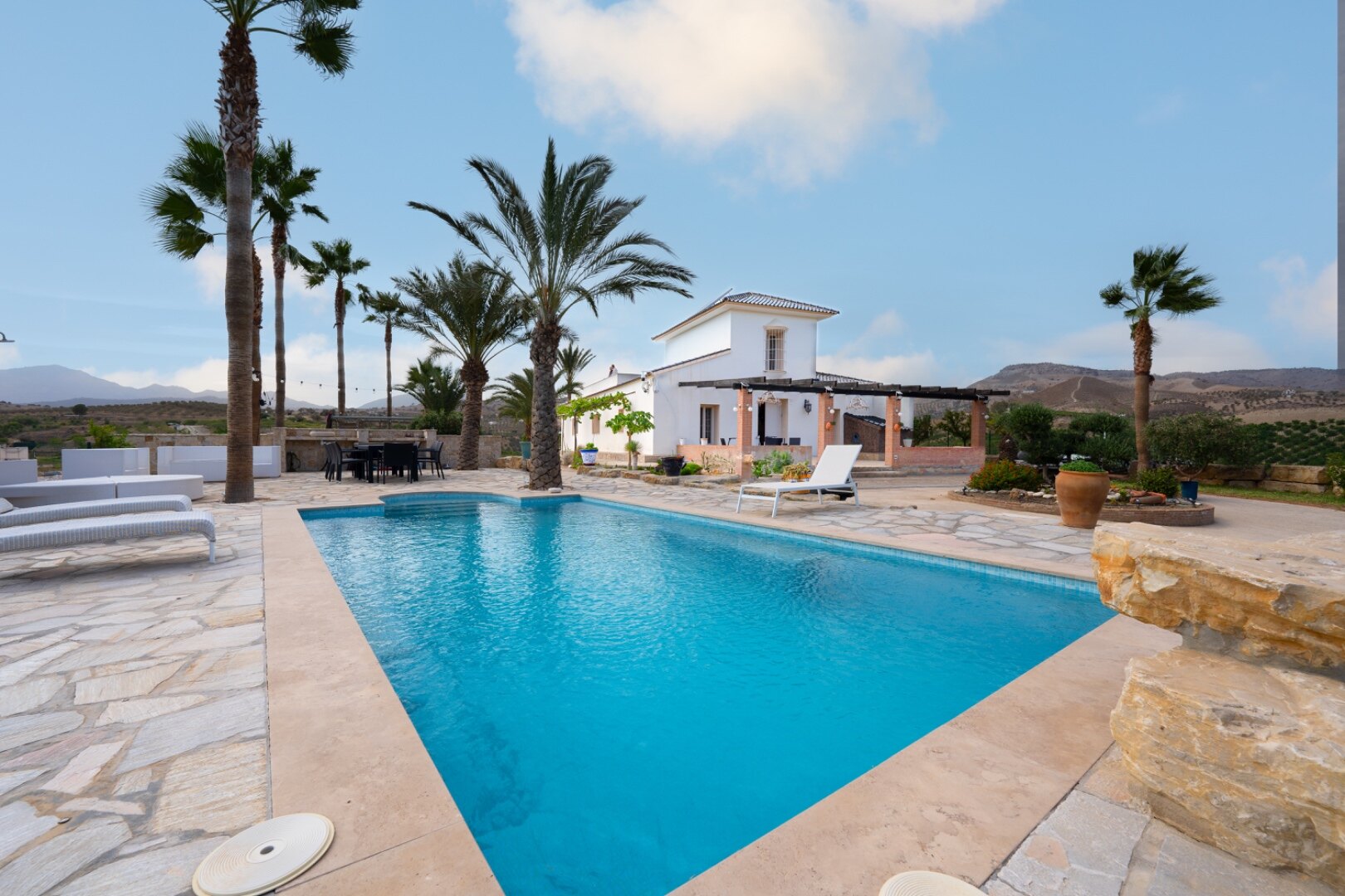 Incredible finca sits on vast private grounds in the midst of rolling hills of Pizarra, Malaga