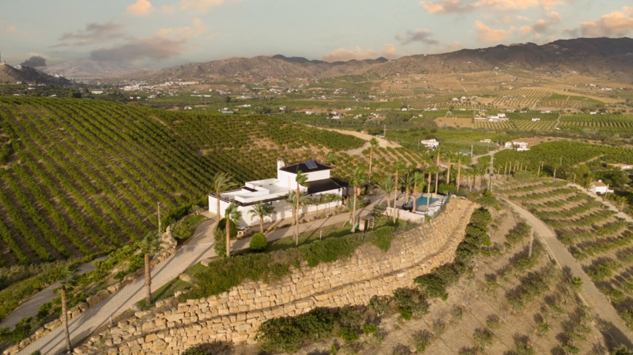 Incredible finca sits on vast private grounds in the midst of rolling hills of Pizarra, Malaga
