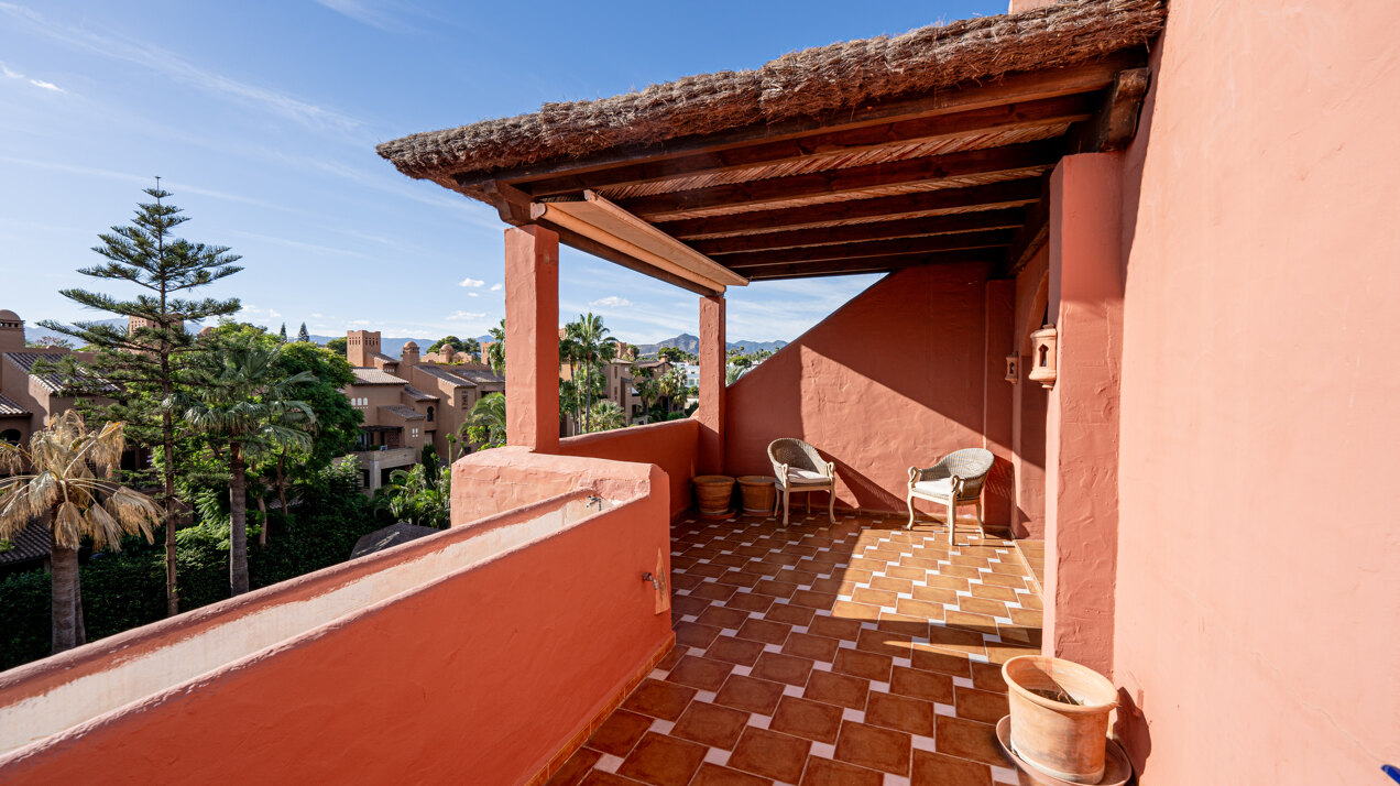 Palatial duplex penthouse sits atop its throne in one of Esteponas most exclusive gate communities