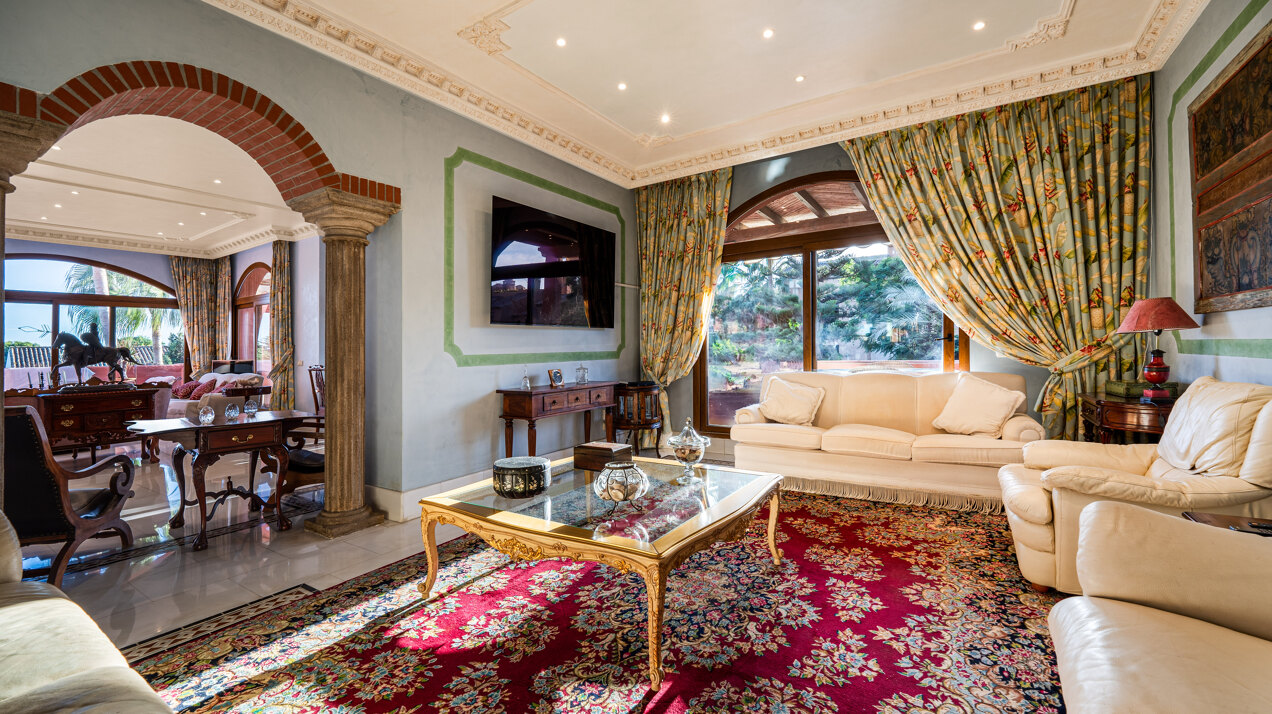 Palatial duplex penthouse sits atop its throne in one of Esteponas most exclusive gate communities
