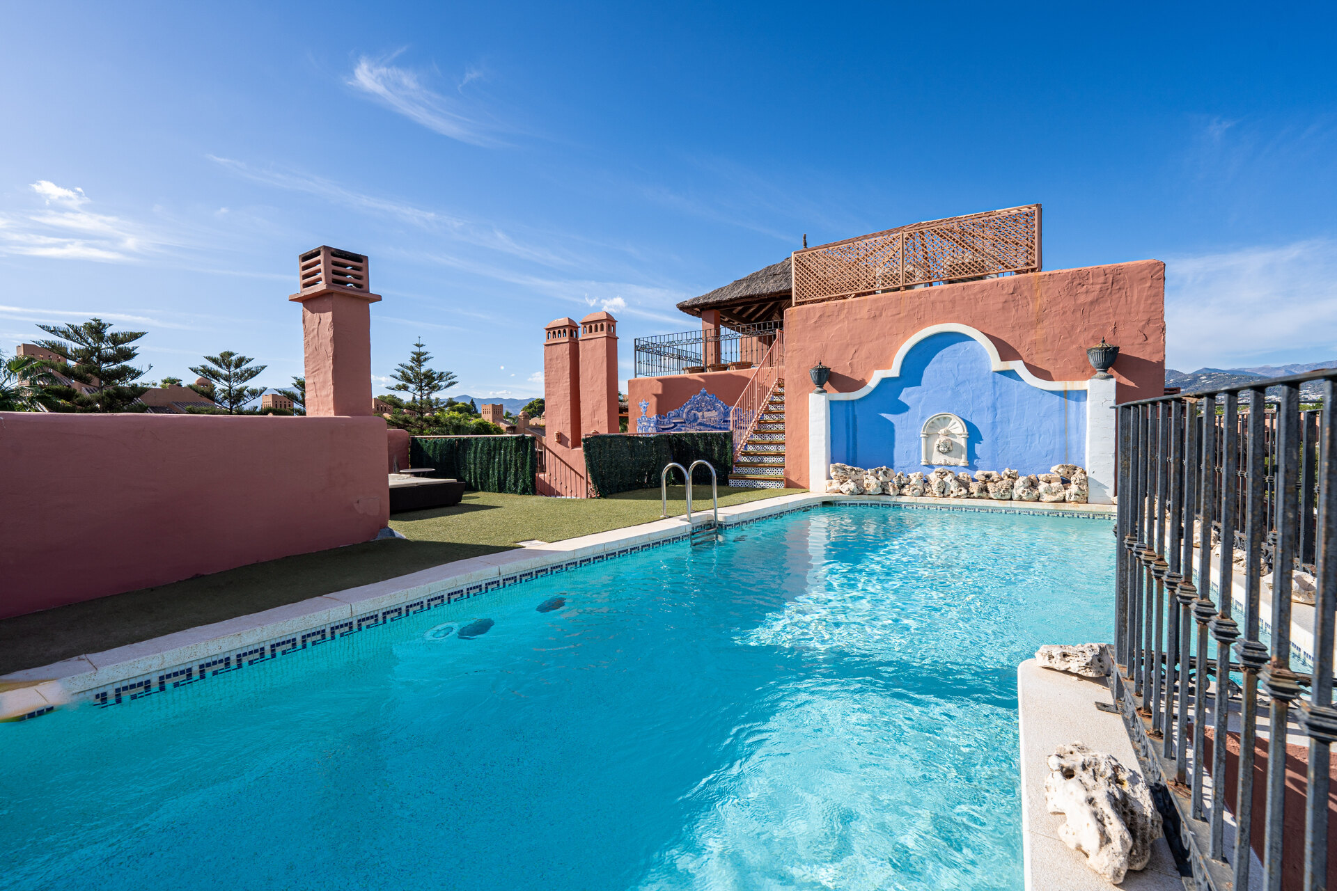 Palatial duplex penthouse sits atop its throne in one of Esteponas most exclusive gate communities