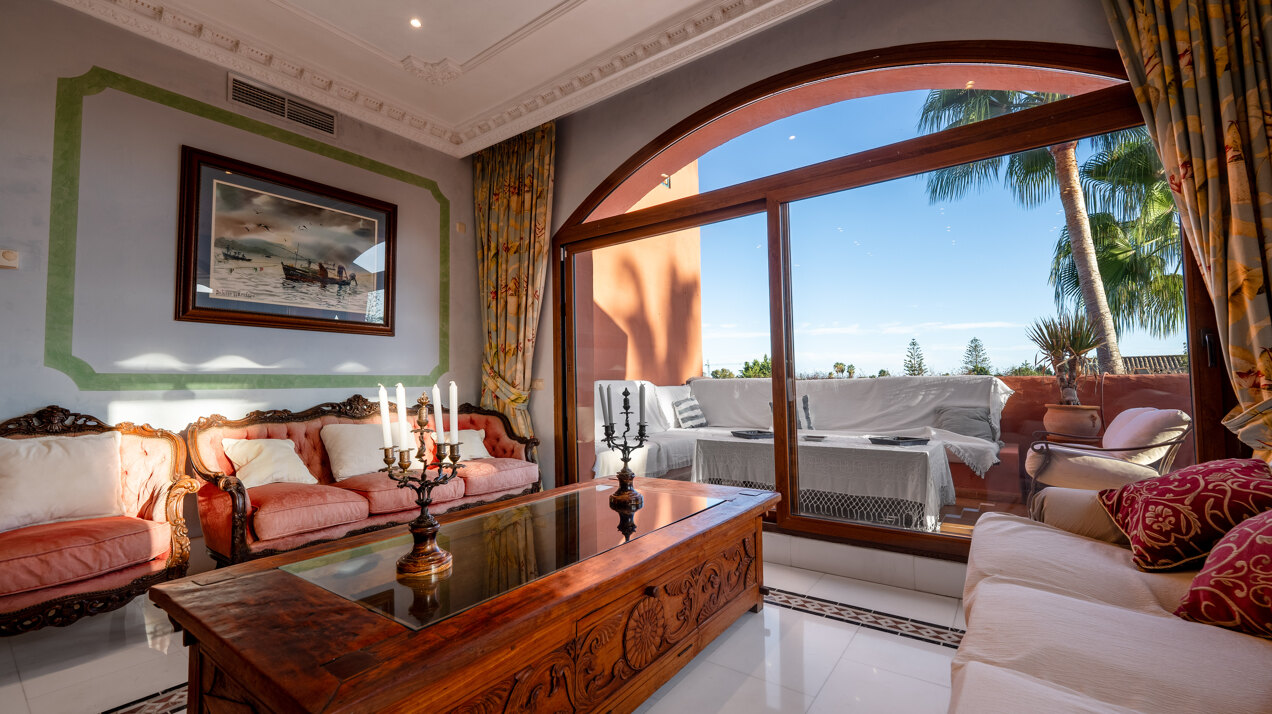 Palatial duplex penthouse sits atop its throne in one of Esteponas most exclusive gate communities