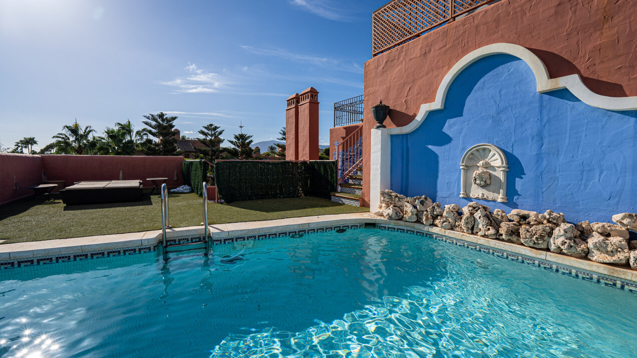 Palatial duplex penthouse sits atop its throne in one of Esteponas most exclusive gate communities