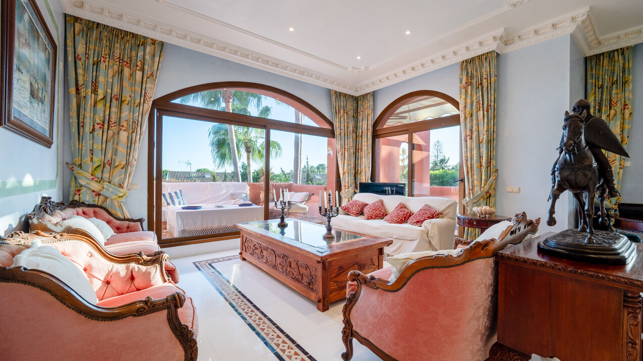 Palatial duplex penthouse sits atop its throne in one of Esteponas most exclusive gate communities