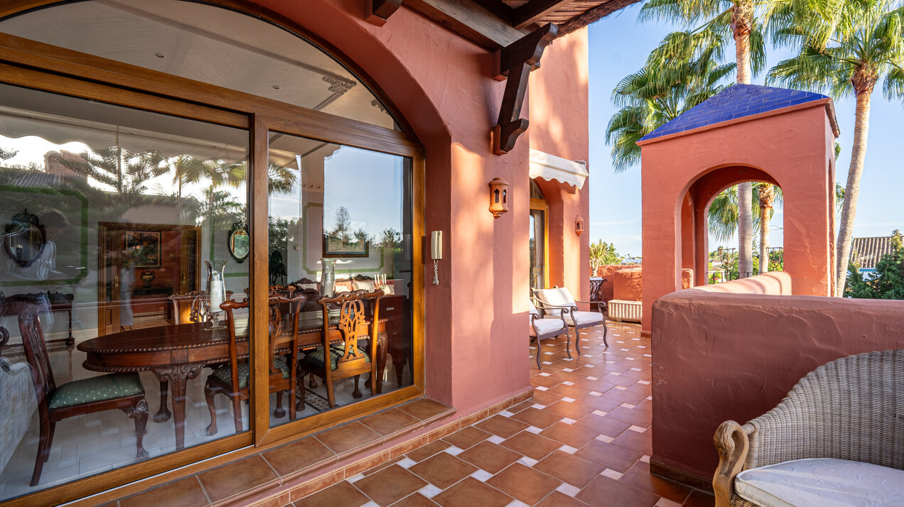 Palatial duplex penthouse sits atop its throne in one of Esteponas most exclusive gate communities