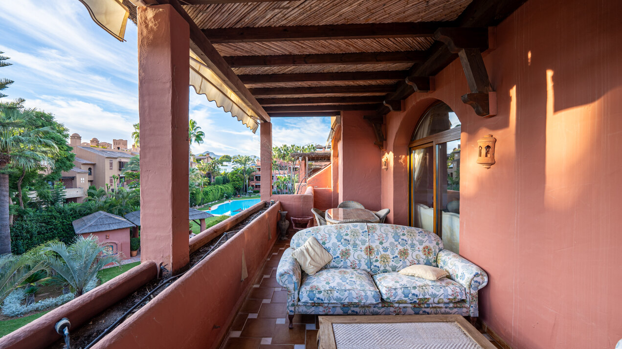 Palatial duplex penthouse sits atop its throne in one of Esteponas most exclusive gate communities