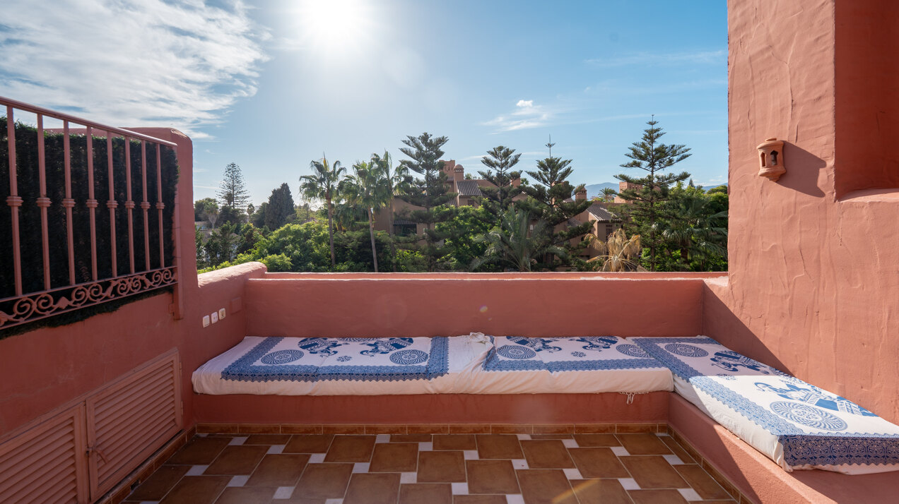 Palatial duplex penthouse sits atop its throne in one of Esteponas most exclusive gate communities