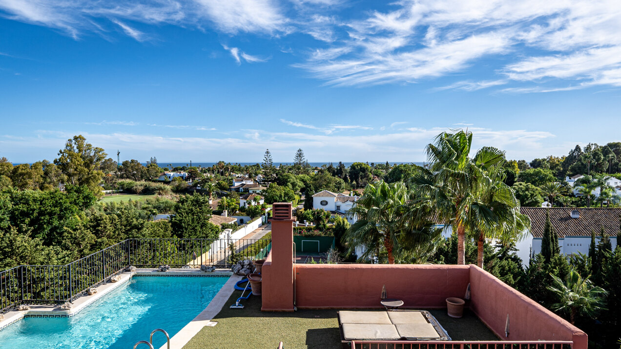 Palatial duplex penthouse sits atop its throne in one of Esteponas most exclusive gate communities