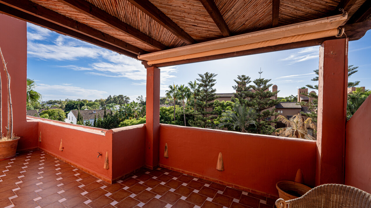 Palatial duplex penthouse sits atop its throne in one of Esteponas most exclusive gate communities