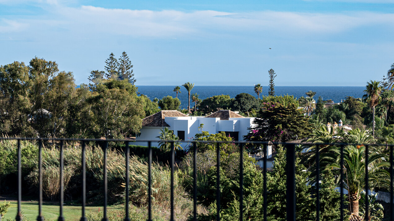Palatial duplex penthouse sits atop its throne in one of Esteponas most exclusive gate communities