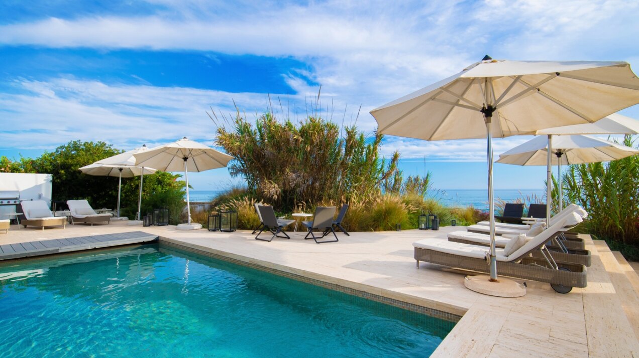 Divine, sleek & modern beachfront villa with mesmerizing views is the perfect idyllic property