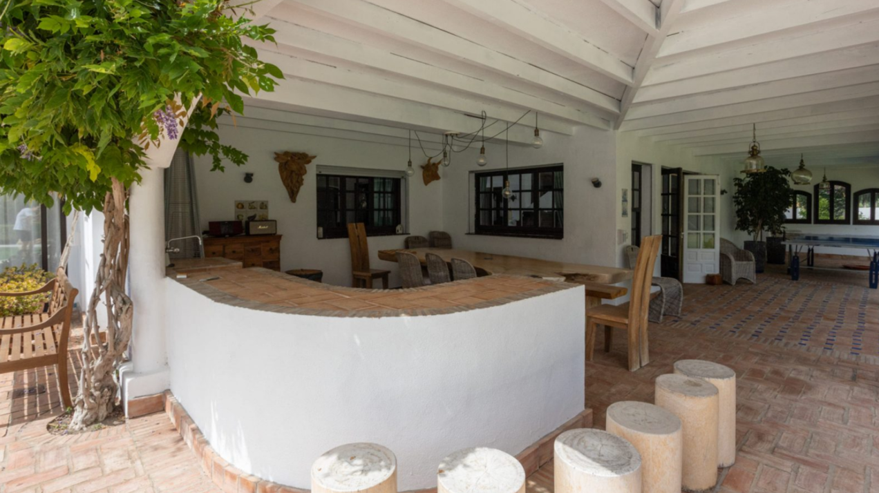 Remarkable 4 bedroom golfside villa in Guadalmina Baja exhibits eclectic flair and Andalucia charm