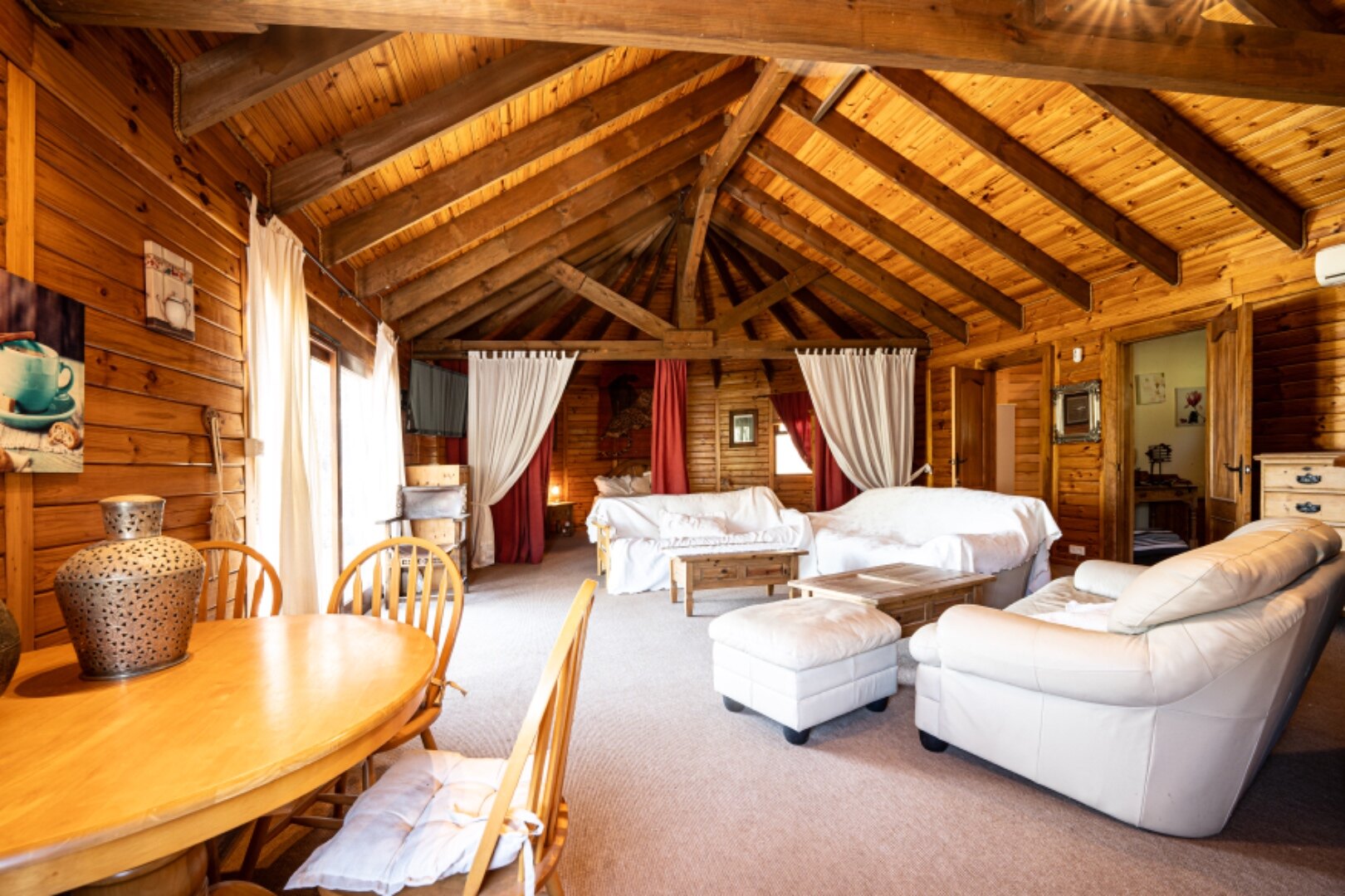 Stunning wooden country finca sits on the outskirts of Monda and its historic castle