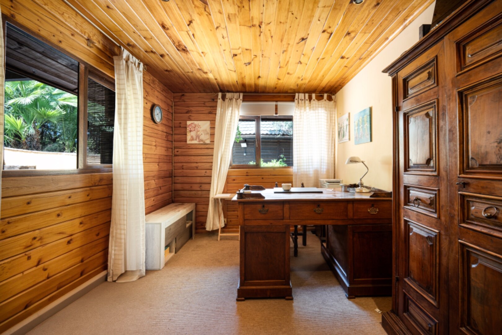 Stunning wooden country finca sits on the outskirts of Monda and its historic castle