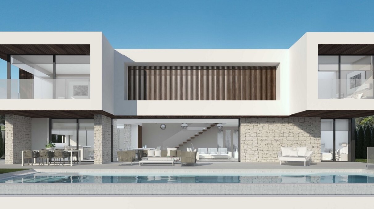 Contemporary modern new 3 bedroom villa with stunning golf views just minutes away from La Cala