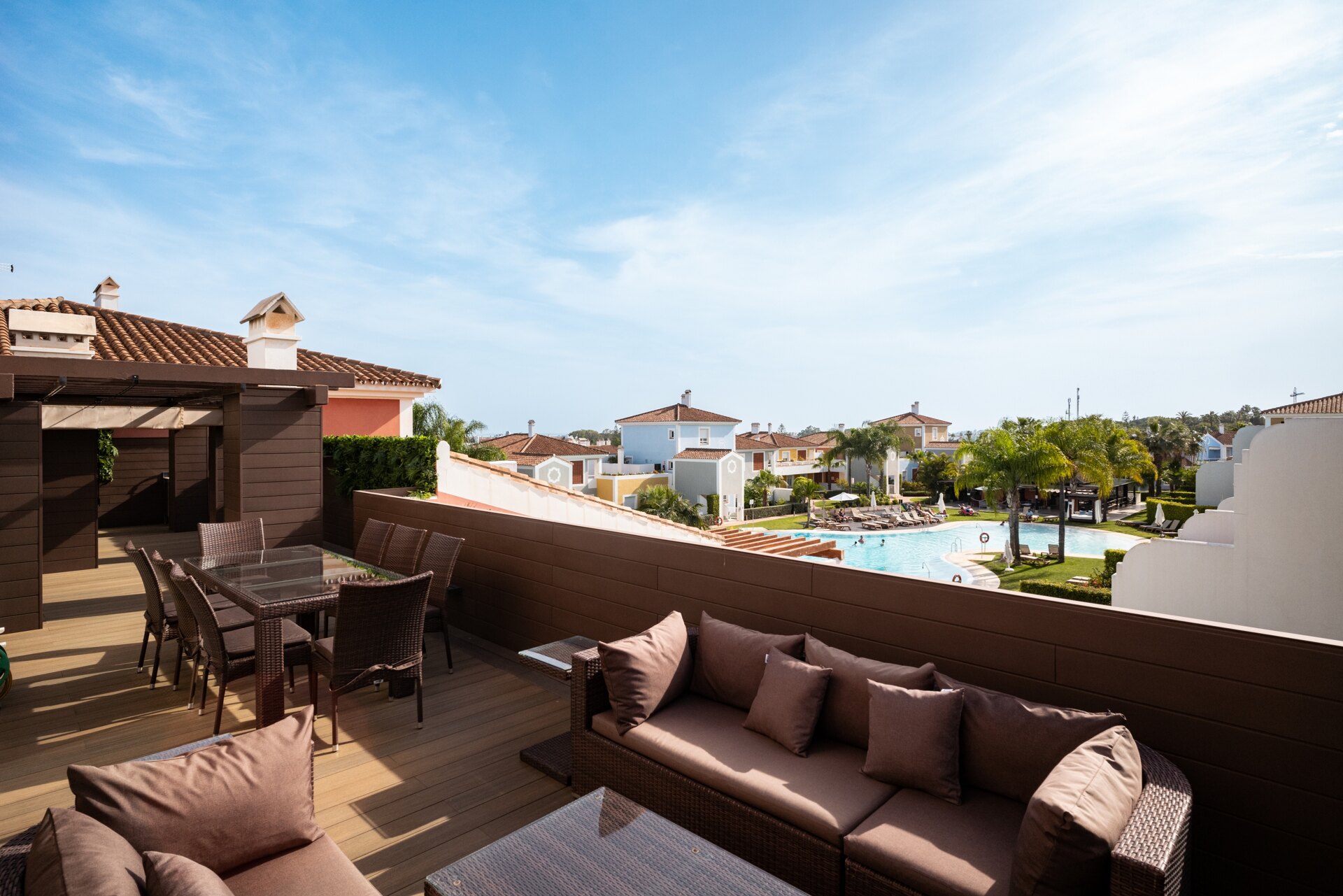Stunning south facing duplex penthouse in sought after urbanisation in Estepona
