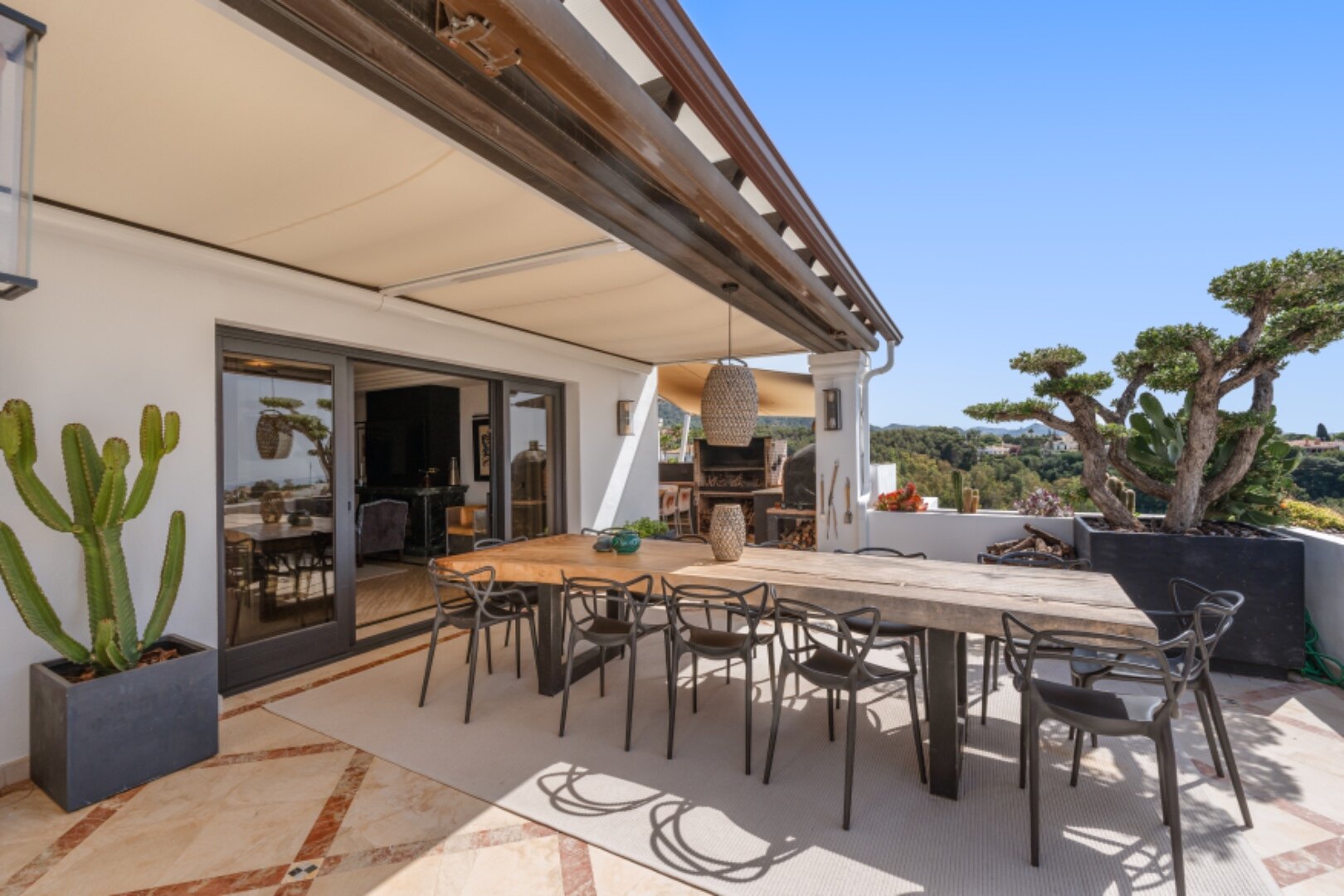 Incredible 4 bedroom duplex penthouse within prestigious gated community offers stunning views